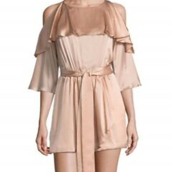 RACHEL ZOE Catrina SILK Romper Tube Rose 2 - Picture 3 of 9